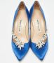 Manolo Blahnik Pre-owned Satin heels Blue Dames - Thumbnail 3