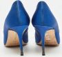 Manolo Blahnik Pre-owned Satin heels Blue Dames - Thumbnail 5