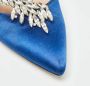 Manolo Blahnik Pre-owned Satin heels Blue Dames - Thumbnail 7