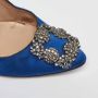 Manolo Blahnik Pre-owned Satin heels Blue Dames - Thumbnail 7