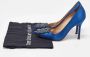 Manolo Blahnik Pre-owned Satin heels Blue Dames - Thumbnail 9