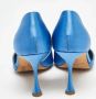 Manolo Blahnik Pre-owned Satin heels Blue Dames - Thumbnail 5