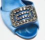 Manolo Blahnik Pre-owned Satin heels Blue Dames - Thumbnail 8