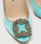 Manolo Blahnik Pre-owned Satin heels Blue Dames - Thumbnail 7