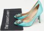 Manolo Blahnik Pre-owned Satin heels Blue Dames - Thumbnail 9