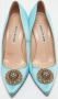 Manolo Blahnik Pre-owned Satin heels Blue Dames - Thumbnail 3