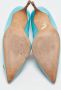 Manolo Blahnik Pre-owned Satin heels Blue Dames - Thumbnail 6