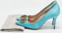 Manolo Blahnik Pre-owned Satin heels Blue Dames - Thumbnail 9