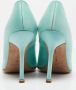 Manolo Blahnik Pre-owned Satin heels Blue Dames - Thumbnail 4