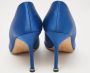 Manolo Blahnik Pre-owned Satin heels Blue Dames - Thumbnail 5