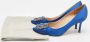 Manolo Blahnik Pre-owned Satin heels Blue Dames - Thumbnail 8