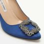 Manolo Blahnik Pre-owned Satin heels Blue Dames - Thumbnail 7