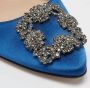 Manolo Blahnik Pre-owned Satin heels Blue Dames - Thumbnail 6