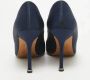 Manolo Blahnik Pre-owned Satin heels Blue Dames - Thumbnail 3