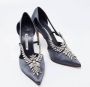 Manolo Blahnik Pre-owned Satin heels Gray Dames - Thumbnail 4