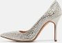 Manolo Blahnik Pre-owned Satin heels Gray Dames - Thumbnail 2