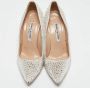 Manolo Blahnik Pre-owned Satin heels Gray Dames - Thumbnail 3