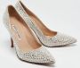 Manolo Blahnik Pre-owned Satin heels Gray Dames - Thumbnail 4