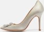 Manolo Blahnik Pre-owned Satin heels Gray Dames - Thumbnail 2