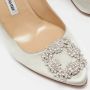 Manolo Blahnik Pre-owned Satin heels Gray Dames - Thumbnail 7