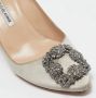 Manolo Blahnik Pre-owned Satin heels Gray Dames - Thumbnail 7