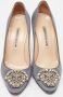 Manolo Blahnik Pre-owned Satin heels Gray Dames - Thumbnail 3