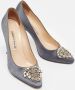 Manolo Blahnik Pre-owned Satin heels Gray Dames - Thumbnail 4