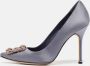 Manolo Blahnik Pre-owned Satin heels Gray Dames - Thumbnail 2