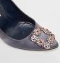 Manolo Blahnik Pre-owned Satin heels Gray Dames - Thumbnail 7