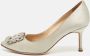 Manolo Blahnik Pre-owned Satin heels Gray Dames - Thumbnail 2