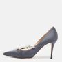 Manolo Blahnik Pre-owned Satin heels Gray Dames - Thumbnail 2