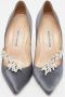 Manolo Blahnik Pre-owned Satin heels Gray Dames - Thumbnail 3