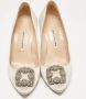 Manolo Blahnik Pre-owned Satin heels Gray Dames - Thumbnail 3