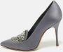 Manolo Blahnik Pre-owned Satin heels Gray Dames - Thumbnail 2