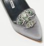 Manolo Blahnik Pre-owned Satin heels Gray Dames - Thumbnail 7