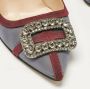 Manolo Blahnik Pre-owned Satin heels Gray Dames - Thumbnail 6