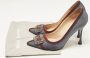 Manolo Blahnik Pre-owned Satin heels Gray Dames - Thumbnail 8