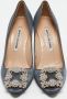 Manolo Blahnik Pre-owned Satin heels Gray Dames - Thumbnail 2