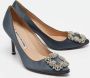 Manolo Blahnik Pre-owned Satin heels Gray Dames - Thumbnail 3