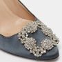 Manolo Blahnik Pre-owned Satin heels Gray Dames - Thumbnail 7