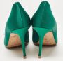 Manolo Blahnik Pre-owned Satin heels Green Dames - Thumbnail 5