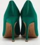 Manolo Blahnik Pre-owned Satin heels Green Dames - Thumbnail 5