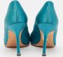 Manolo Blahnik Pre-owned Satin heels Green Dames - Thumbnail 5