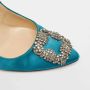 Manolo Blahnik Pre-owned Satin heels Green Dames - Thumbnail 7