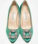 Manolo Blahnik Pre-owned Satin heels Green Dames - Thumbnail 3