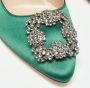 Manolo Blahnik Pre-owned Satin heels Green Dames - Thumbnail 8