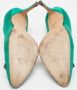 Manolo Blahnik Pre-owned Satin heels Green Dames - Thumbnail 6