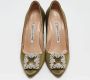 Manolo Blahnik Pre-owned Satin heels Green Dames - Thumbnail 3