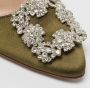 Manolo Blahnik Pre-owned Satin heels Green Dames - Thumbnail 7