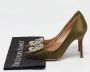 Manolo Blahnik Pre-owned Satin heels Green Dames - Thumbnail 9